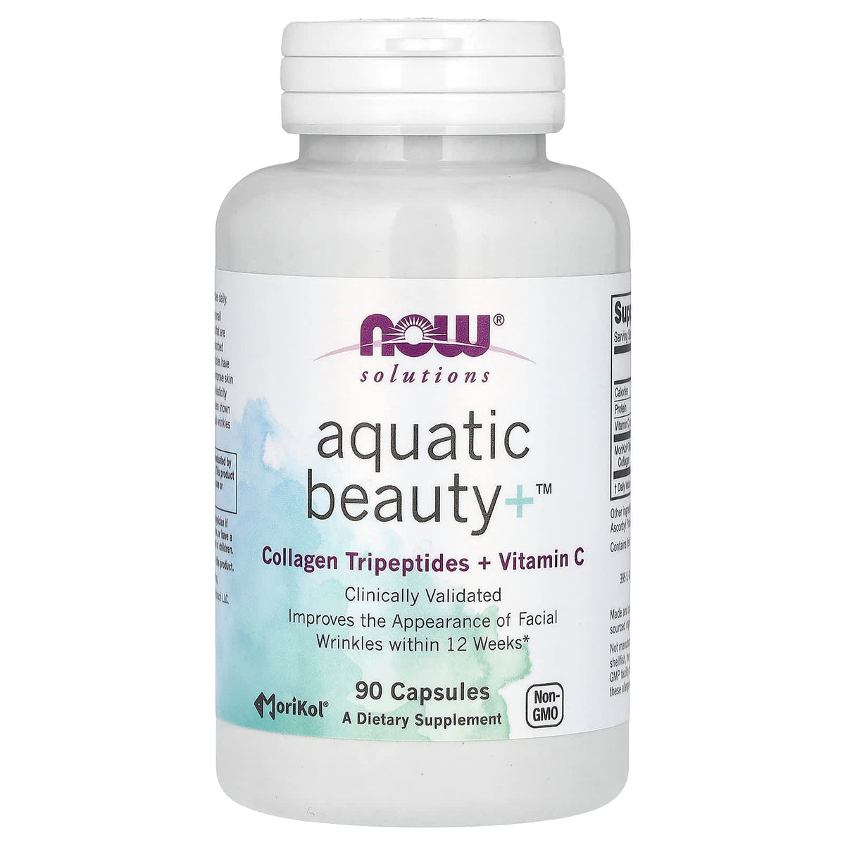Aquatic Beauty+ baksida med näringsfakta