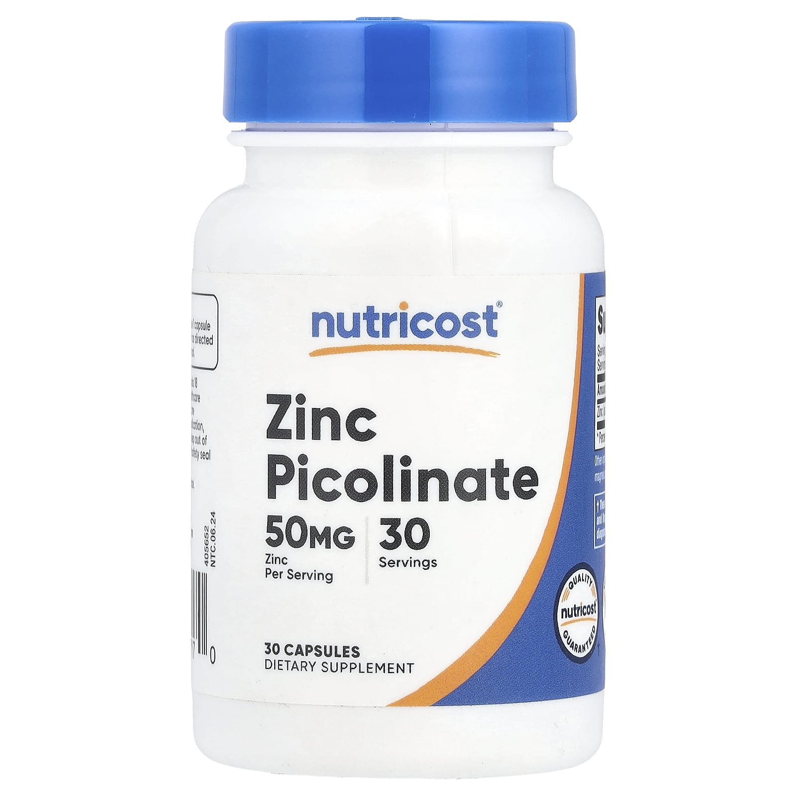 Zinc Picolinate 50 mg framsida på flaska