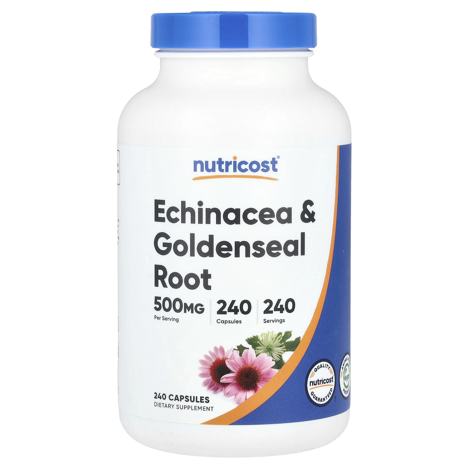 Echinacea & Gullrot baksida med näringsfakta