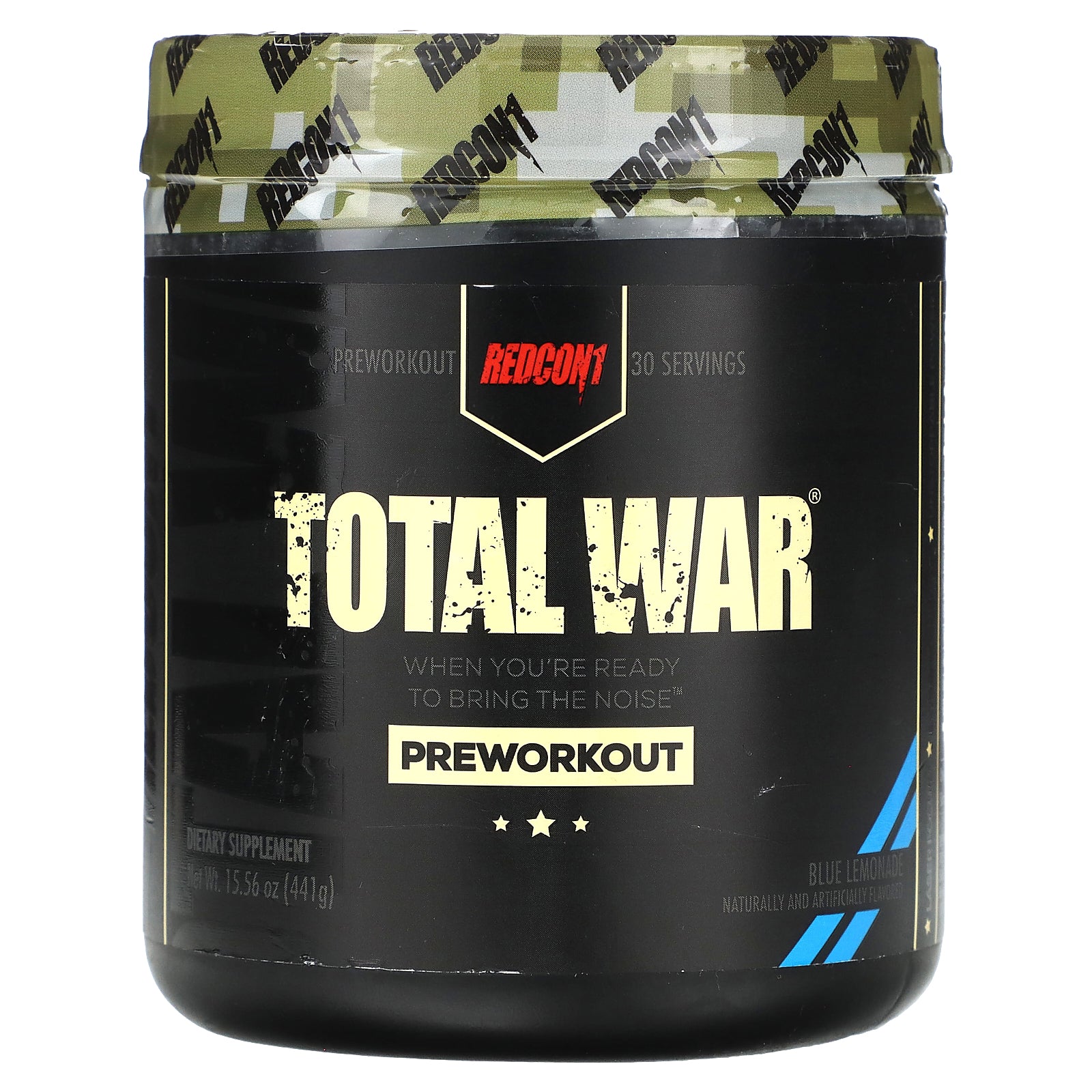 Redcon1 Total War Preworkout baksida näringsfakta