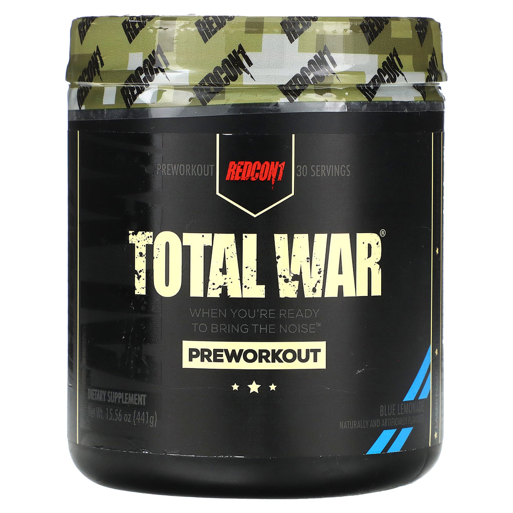 Redcon1 Total War Preworkout baksida näringsfakta