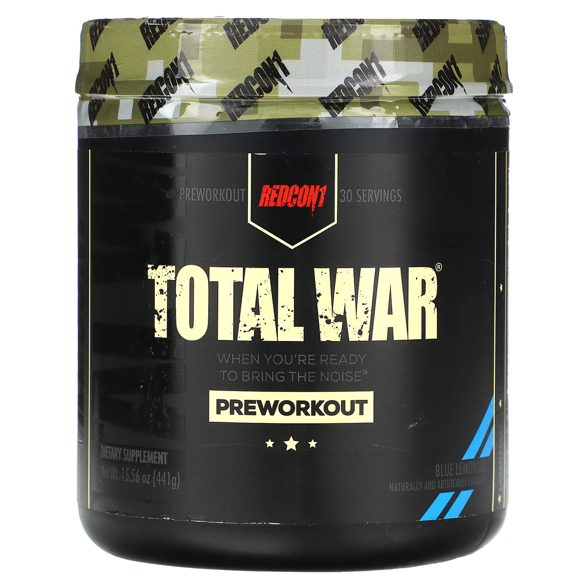 Redcon1 Total War Preworkout baksida näringsfakta