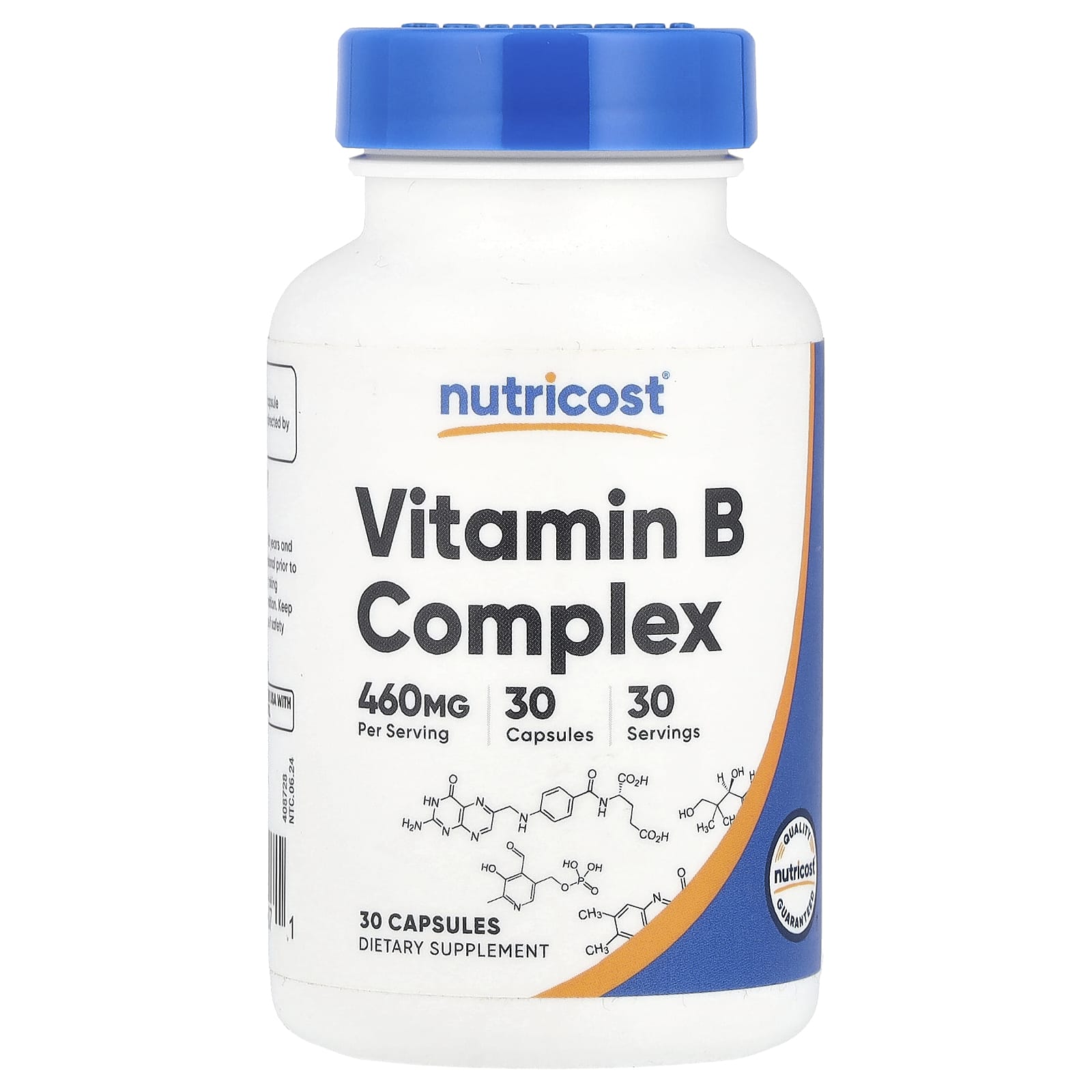 Nutricost Vitamin B Complex baksida näringsfakta