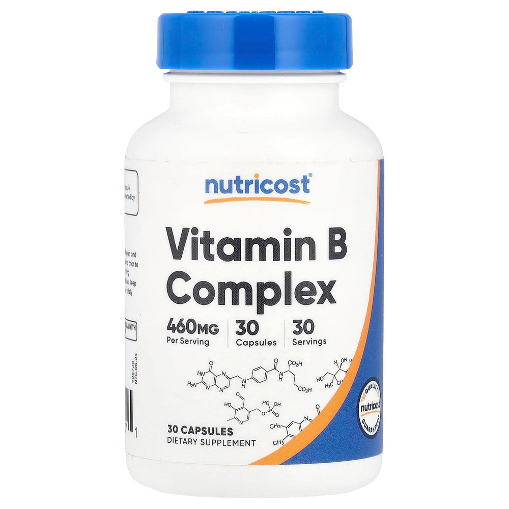Nutricost Vitamin B Complex baksida näringsfakta