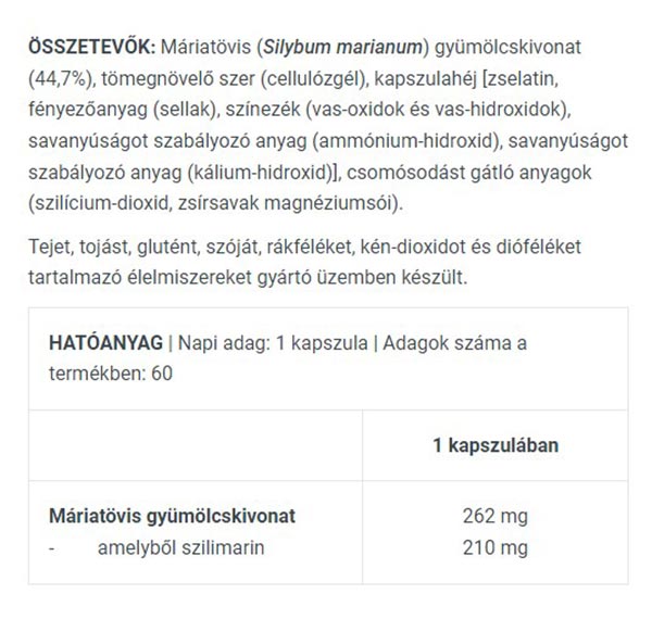 Biotechusa - Milk Thistle - 60 kapselia