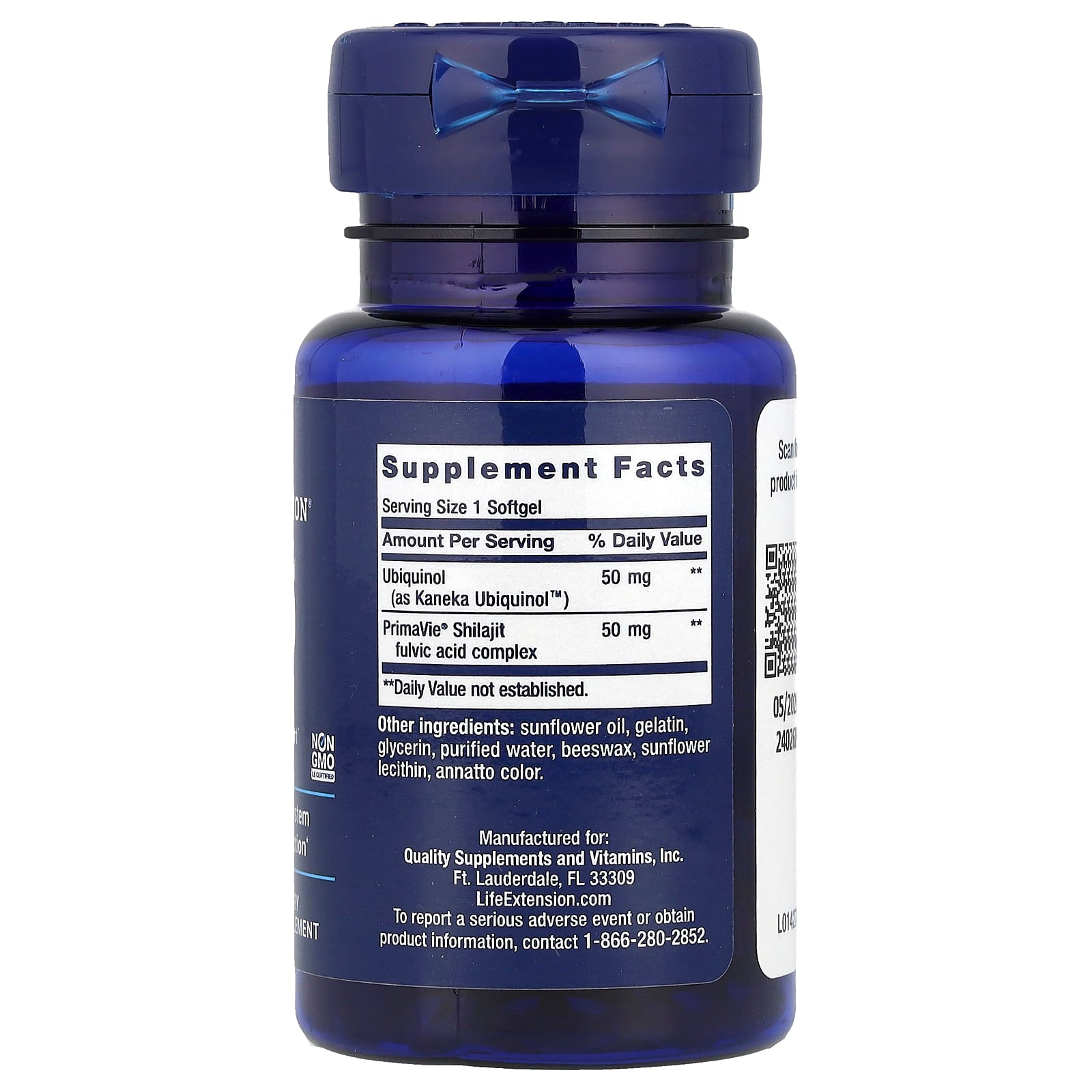 Life Extension - Ubiquinol CoQ10 Mitochondrial Support 50mg - 100 Sgels