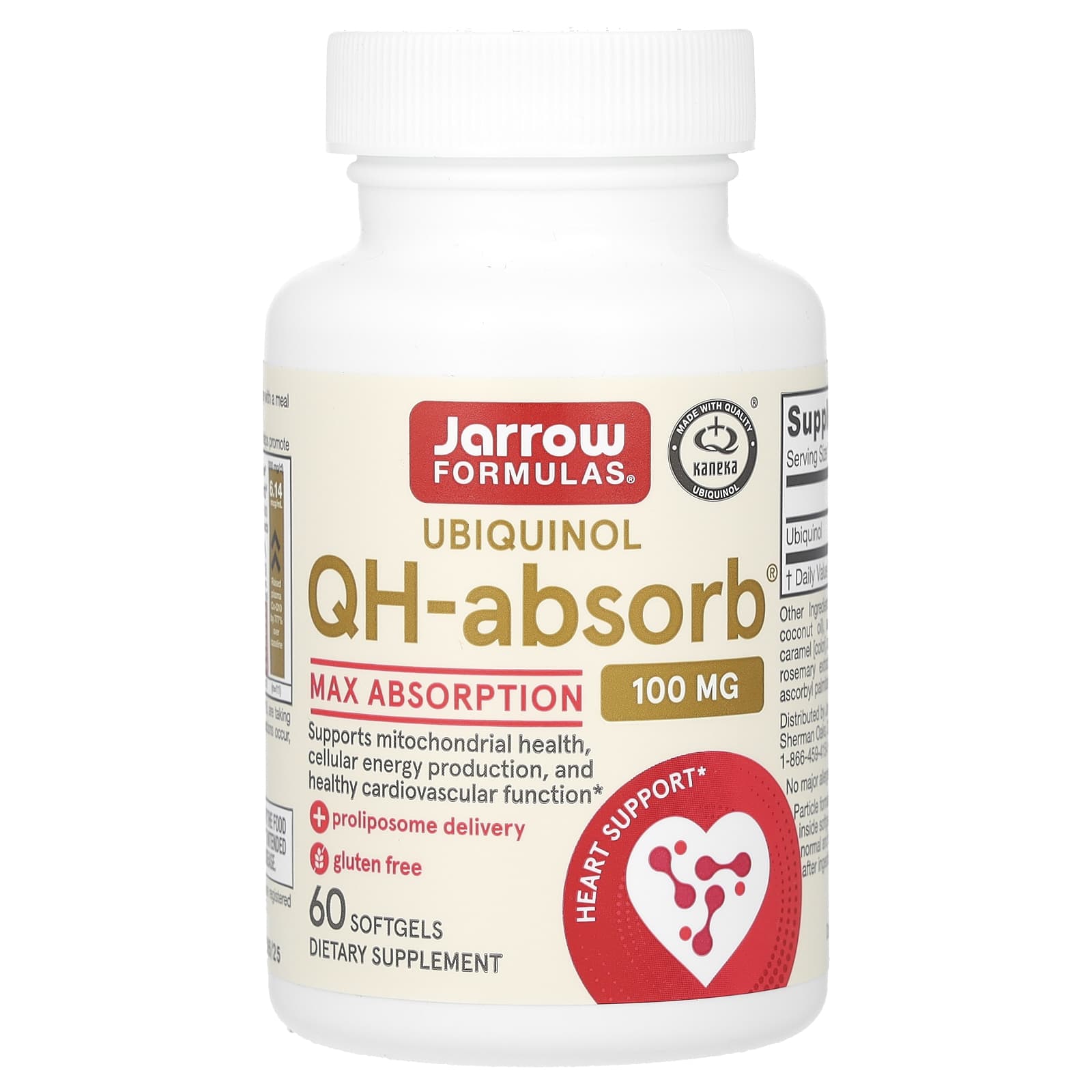 Ubiquinol QH-Absorb 100 mg baksida