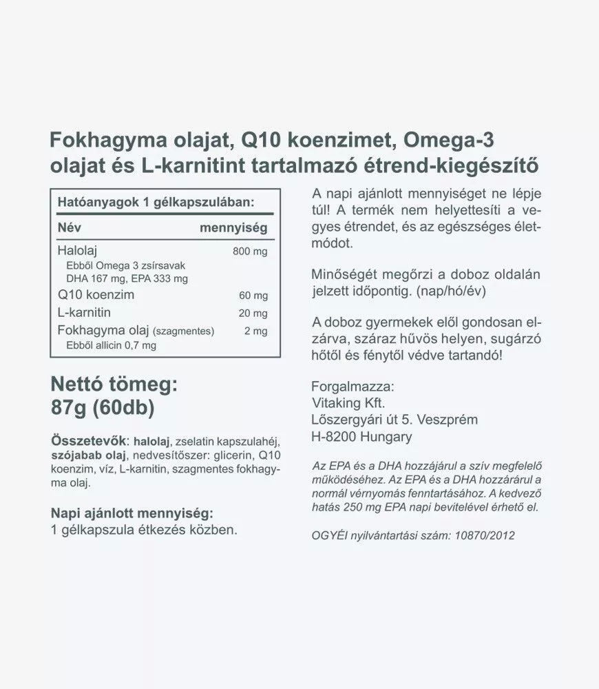 Vitaking - Cardiolic - 60 Gelkapsler