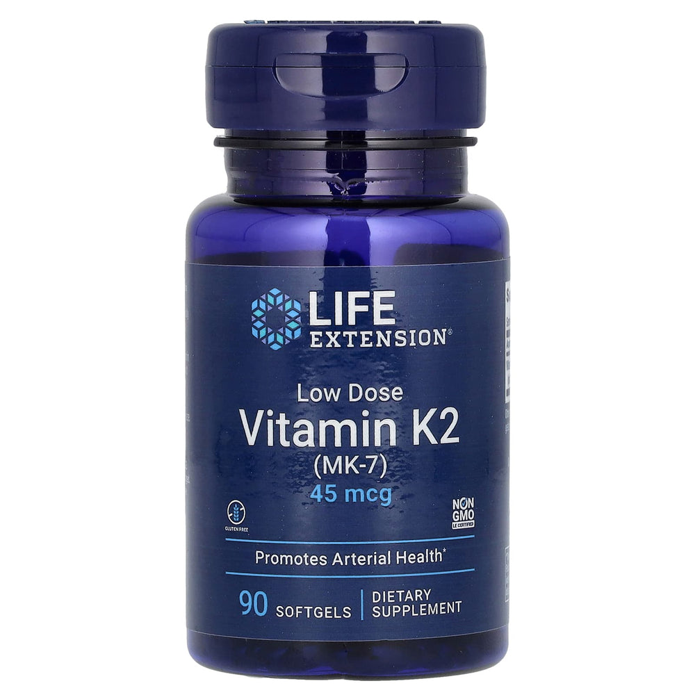Vitamin K2 (MK-7) låg dos – 45mcg varning etikett