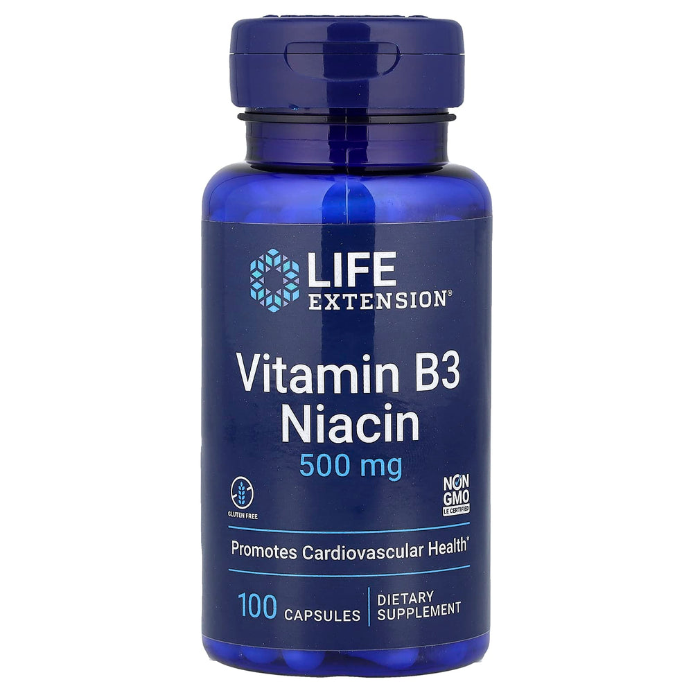 Life Extension Vitamin B3 Niacin baksida