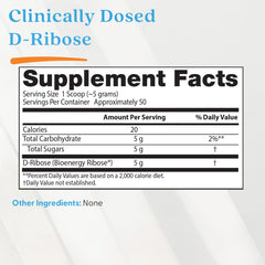 Doctor's Best - Ren D-Ribose Pulver - 250g