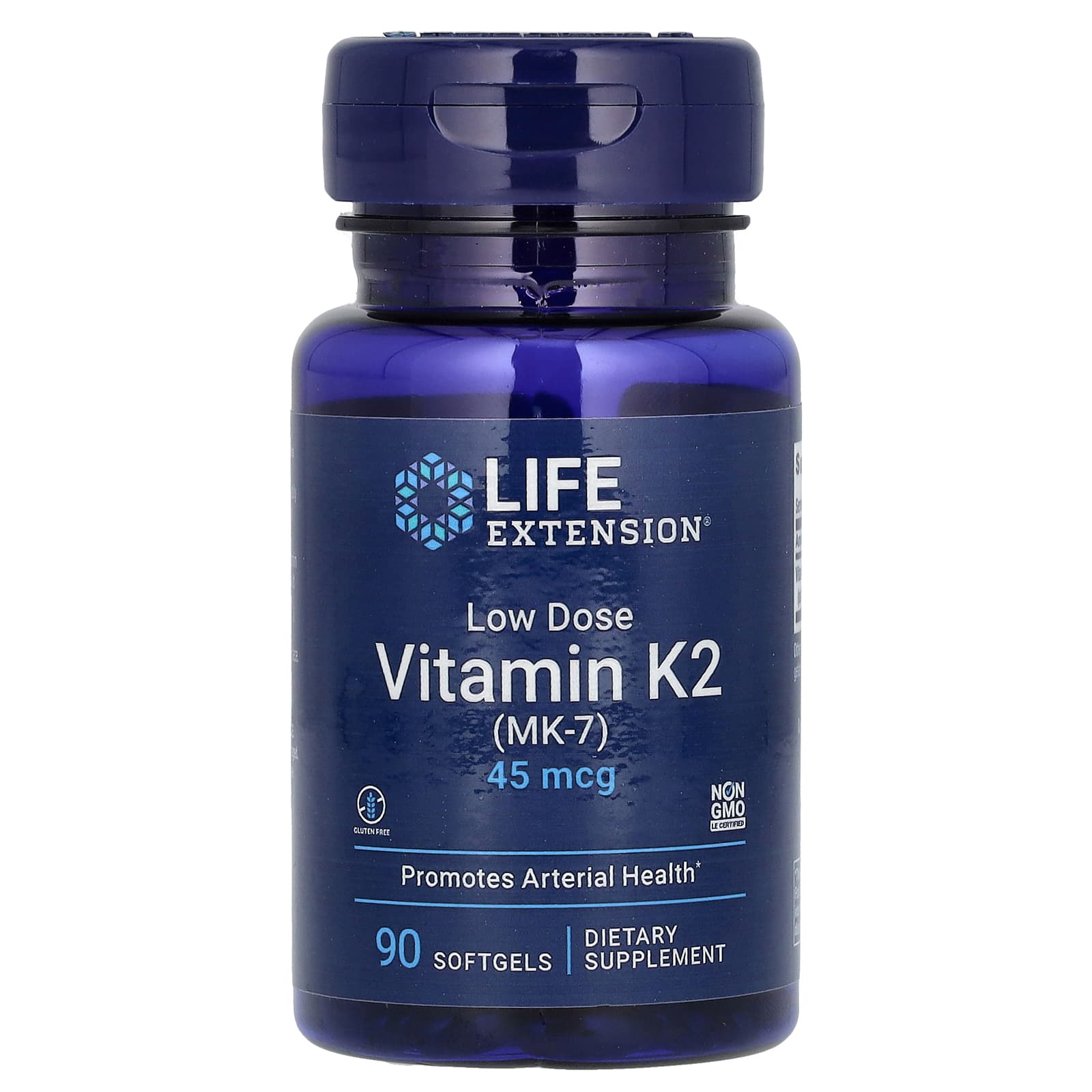 Vitamin K2 (MK-7) låg dos – 45mcg baksida