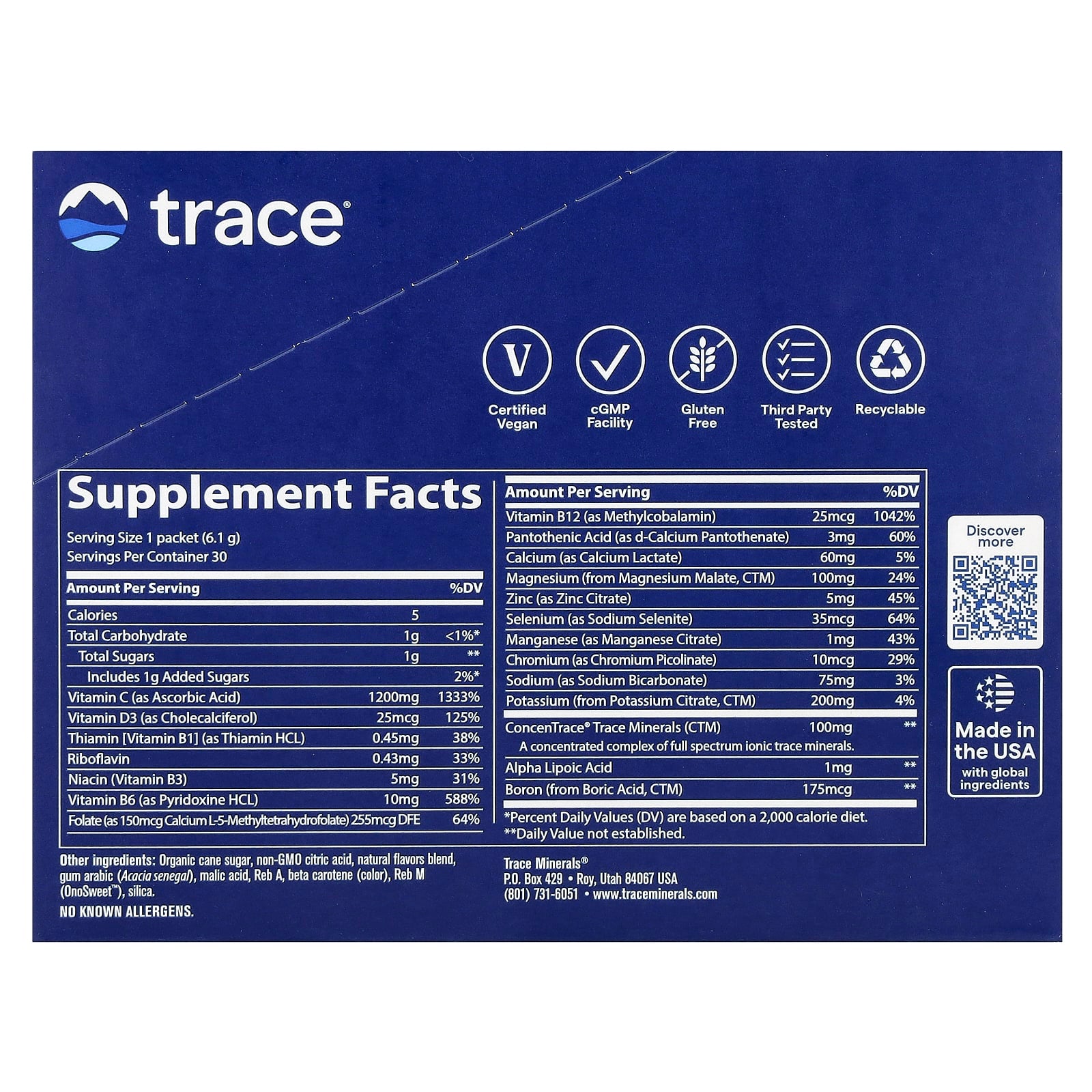 Trace Minerals - Pomegranate Blueberry - 30 Sachets