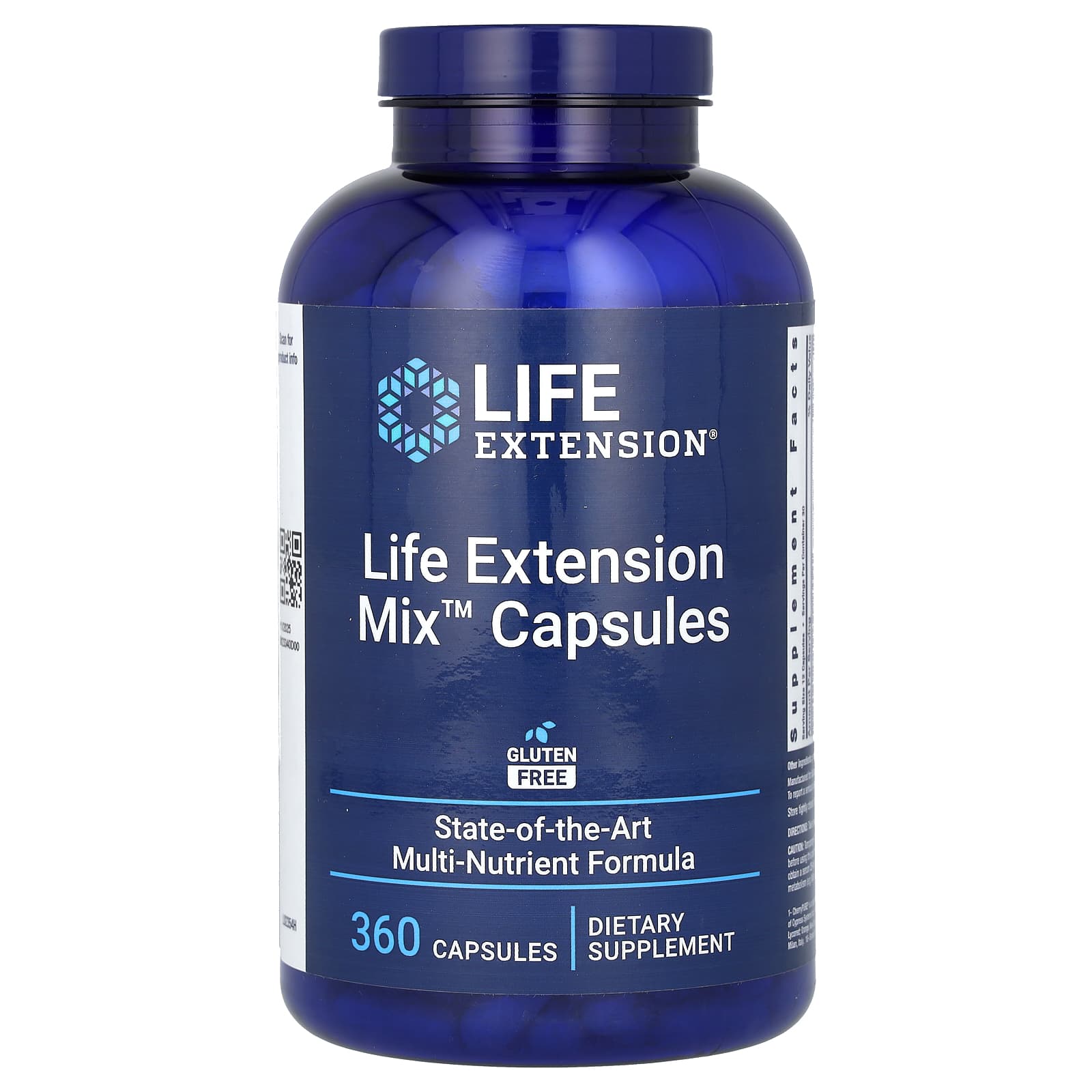 Life Extension Mix Caps baksida näringsfakta