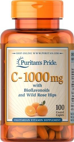 Puritan's Pride - C-vitamiini bioflavonoidien ja villipuolukan kanssa
