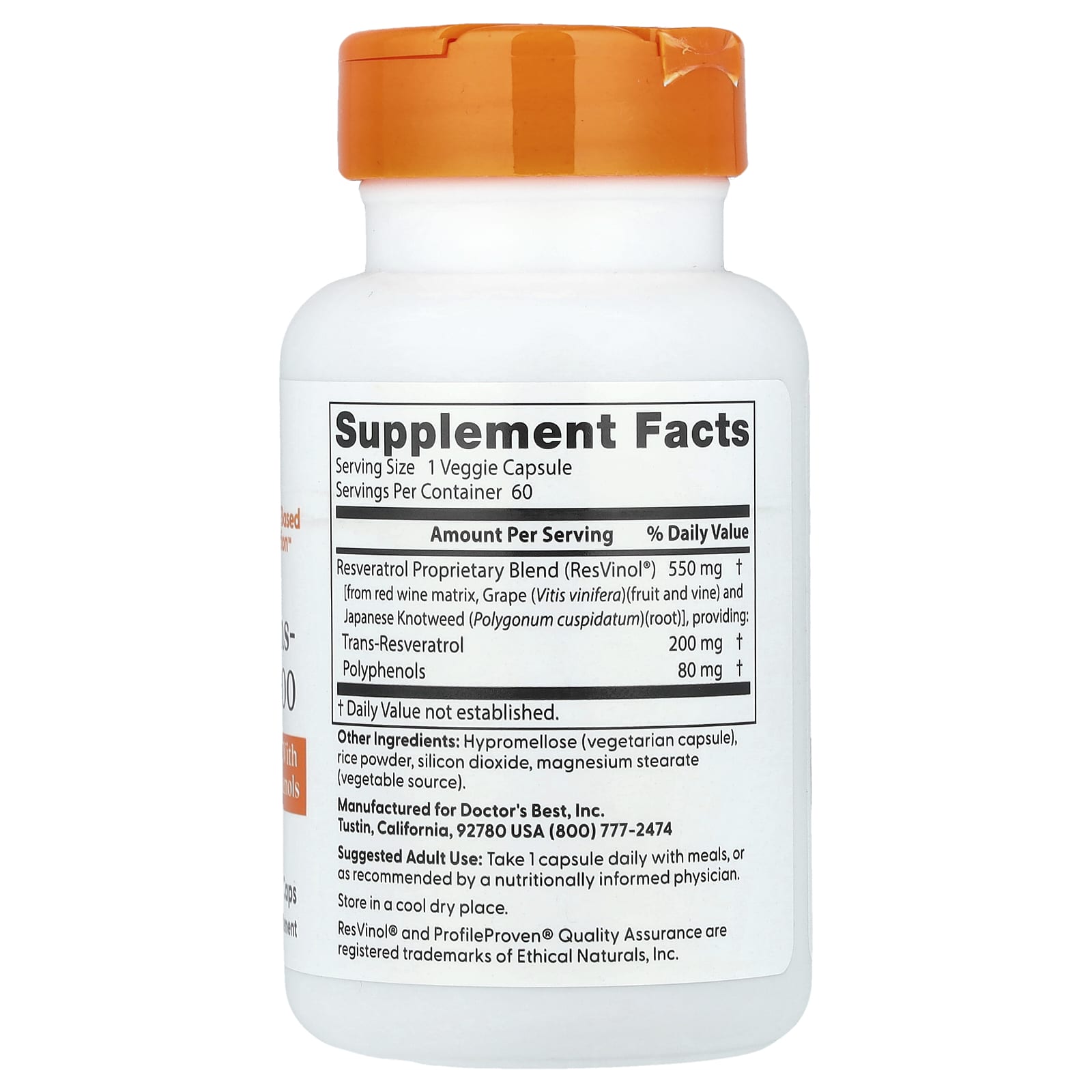 Doctor's Best - Trans-Resveratrol With Resvinol