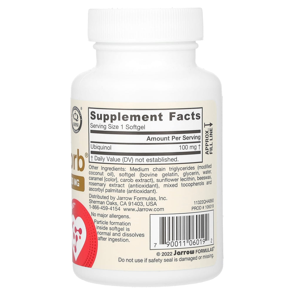 Ubiquinol QH-Absorb näringsfakta etikett