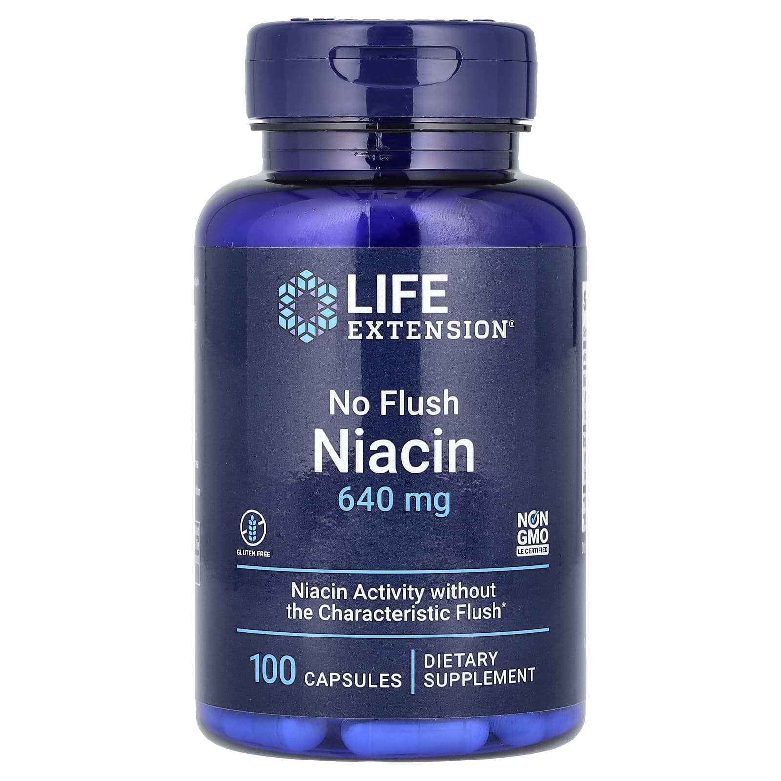 No Flush Niacin – Vitamin B3 baksida