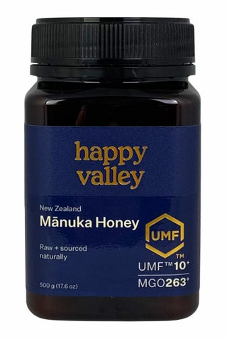 Happy Valley Mānuka Honey UMF 10+ 500g framsida