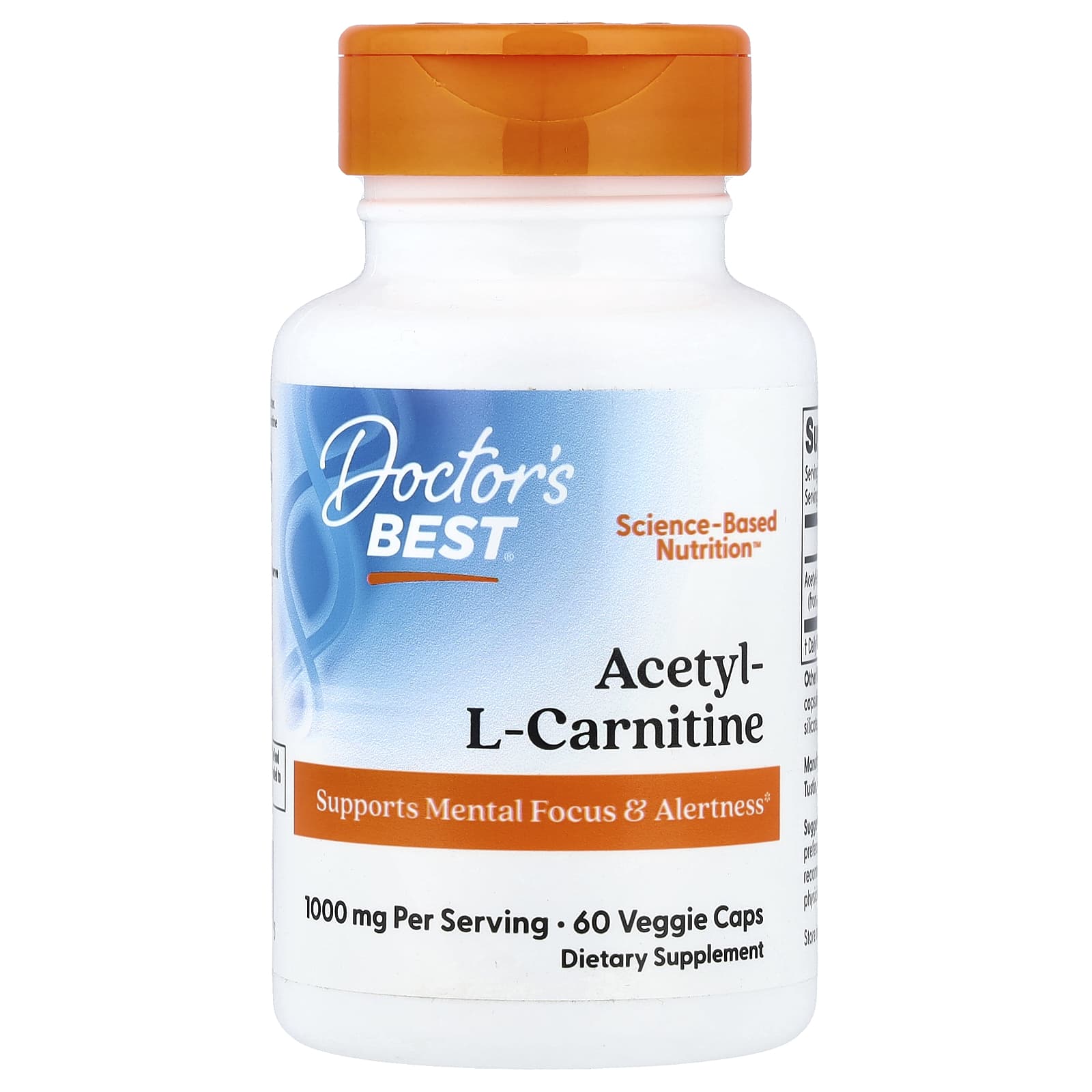 Acetyl L-Carnitine 500 mg baksida
