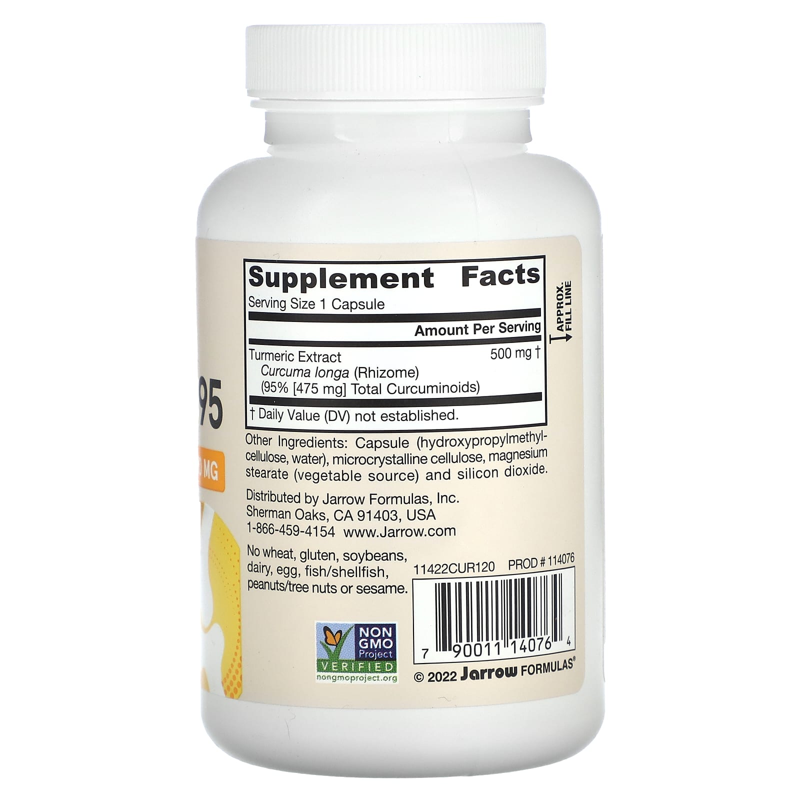 Jarrow Formulas Curcumin 95 näringsfakta