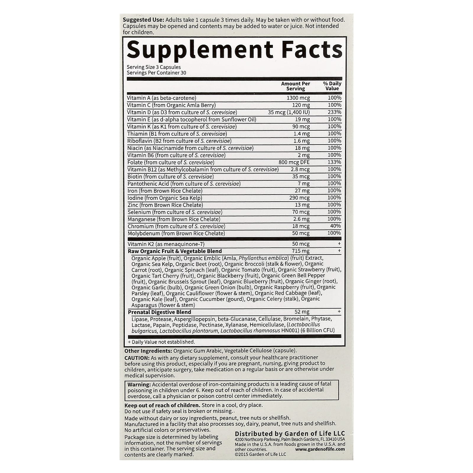 Garden Of Life - Vitamin Code Raw Prenatal