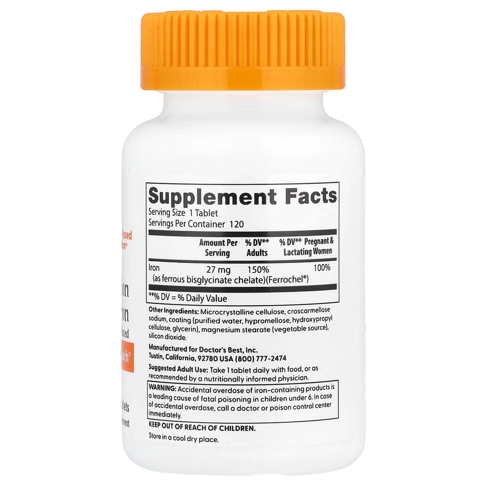Doctor's Best High Absorption Iron dosering