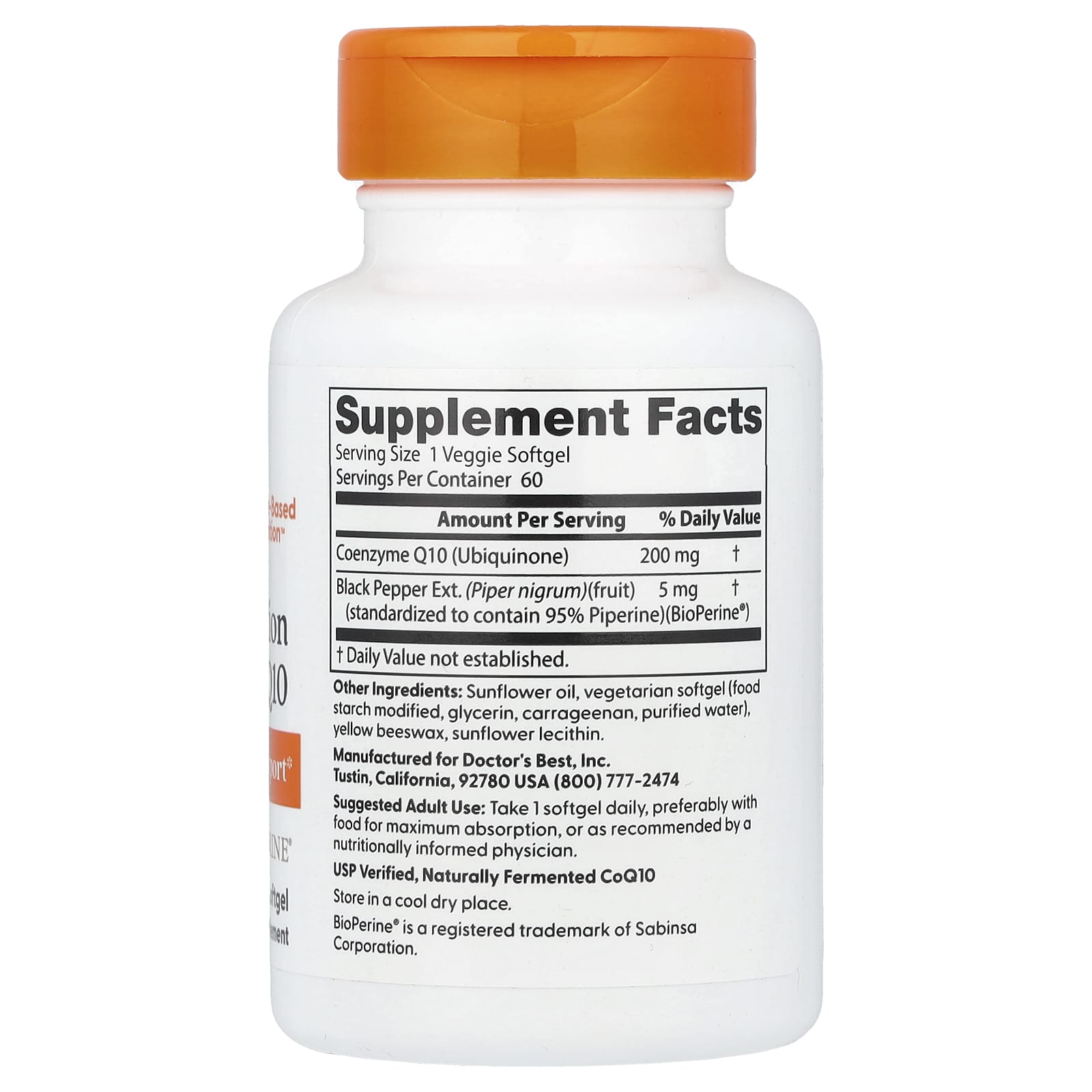 Doctor'S Best - High Absorption CoQ10 With Bioperine