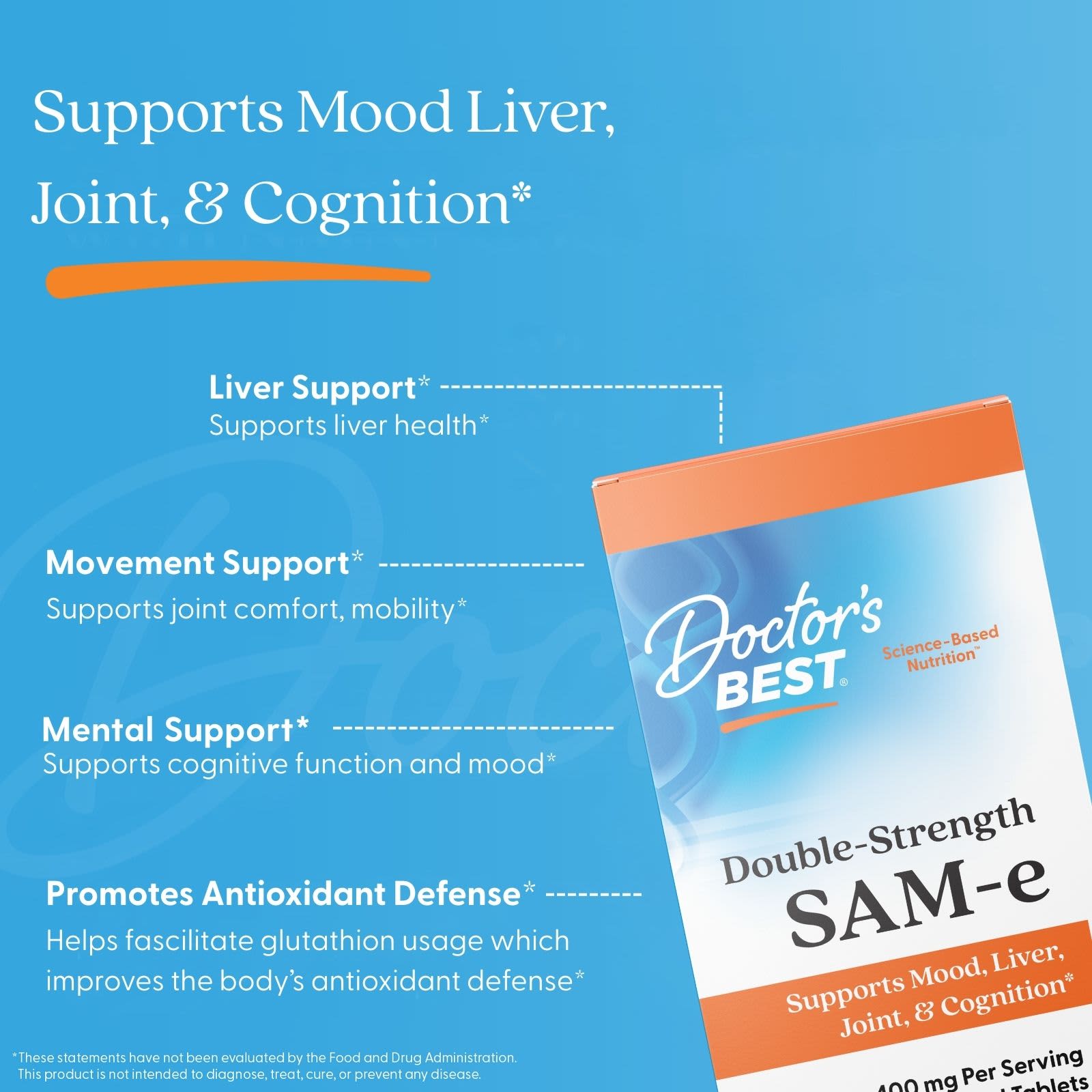 Doctor's Best SAM-e tabletter produktbild