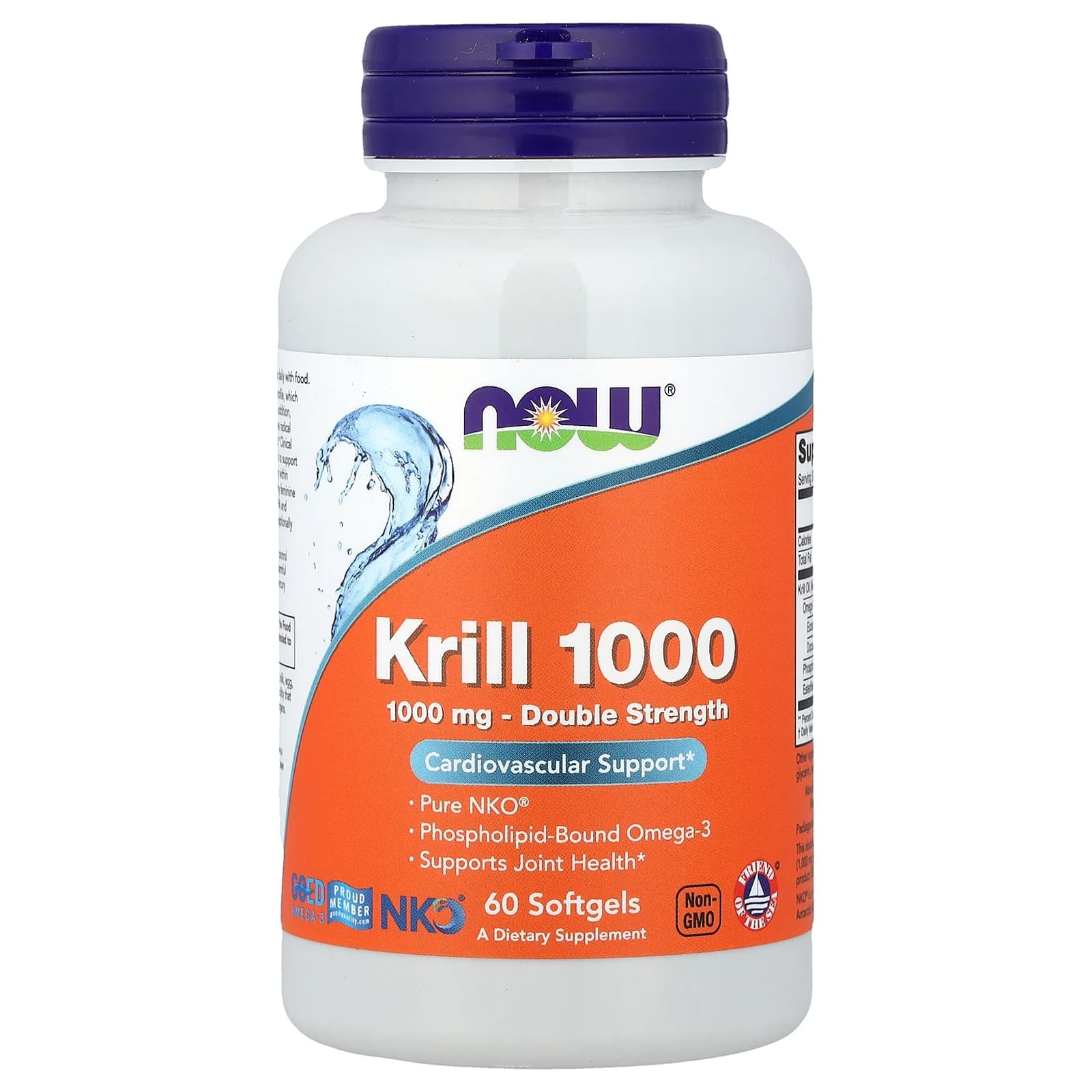 NOW Foods - Krilliöljy, 1000mg Kaksoisvoima - 60 Kapselia
