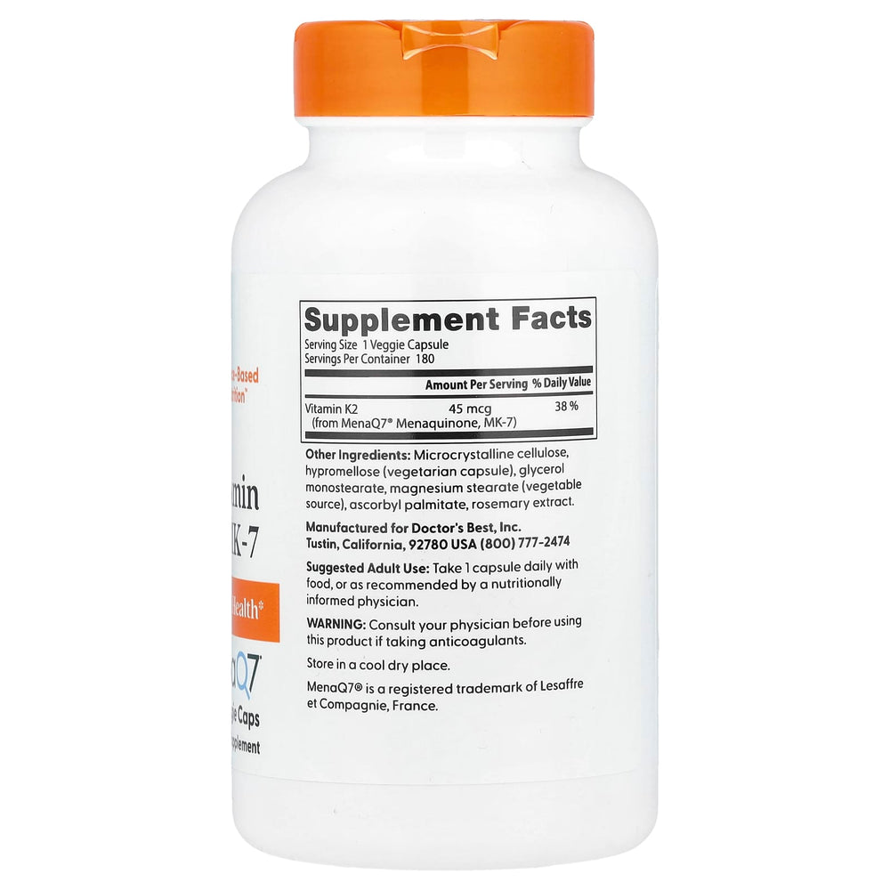 Natural Vitamin K2 MK7 – MenaQ7 ingredienser