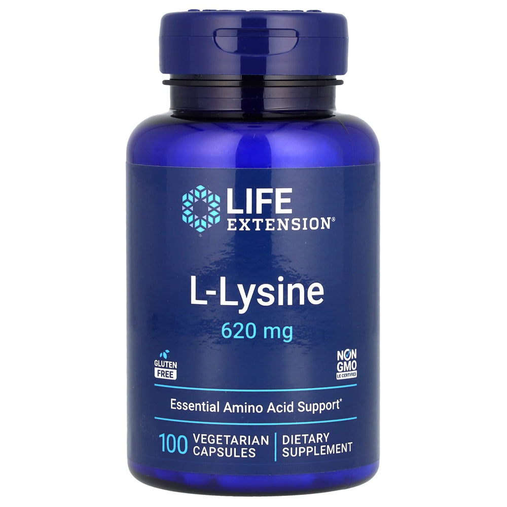 Life Extension L-Lysine baksida näringsfakta