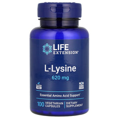 Life Extension L-Lysine baksida näringsfakta