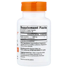 Acetyl L-Carnitine näringsfakta etikett