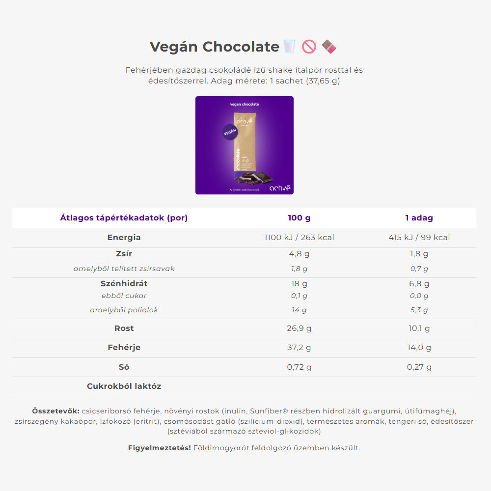 Activé - Kuitujuoma - Kuitu Shake - Premium Valinta - 10 Annosta