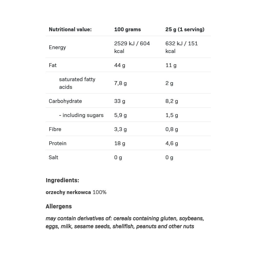 Allnutrition Cashew Cream öppen burk innehål