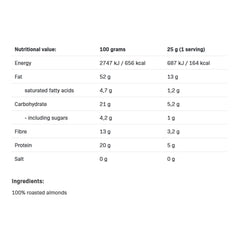 Almond Cream – Krämig Mandelsmör ingredienser