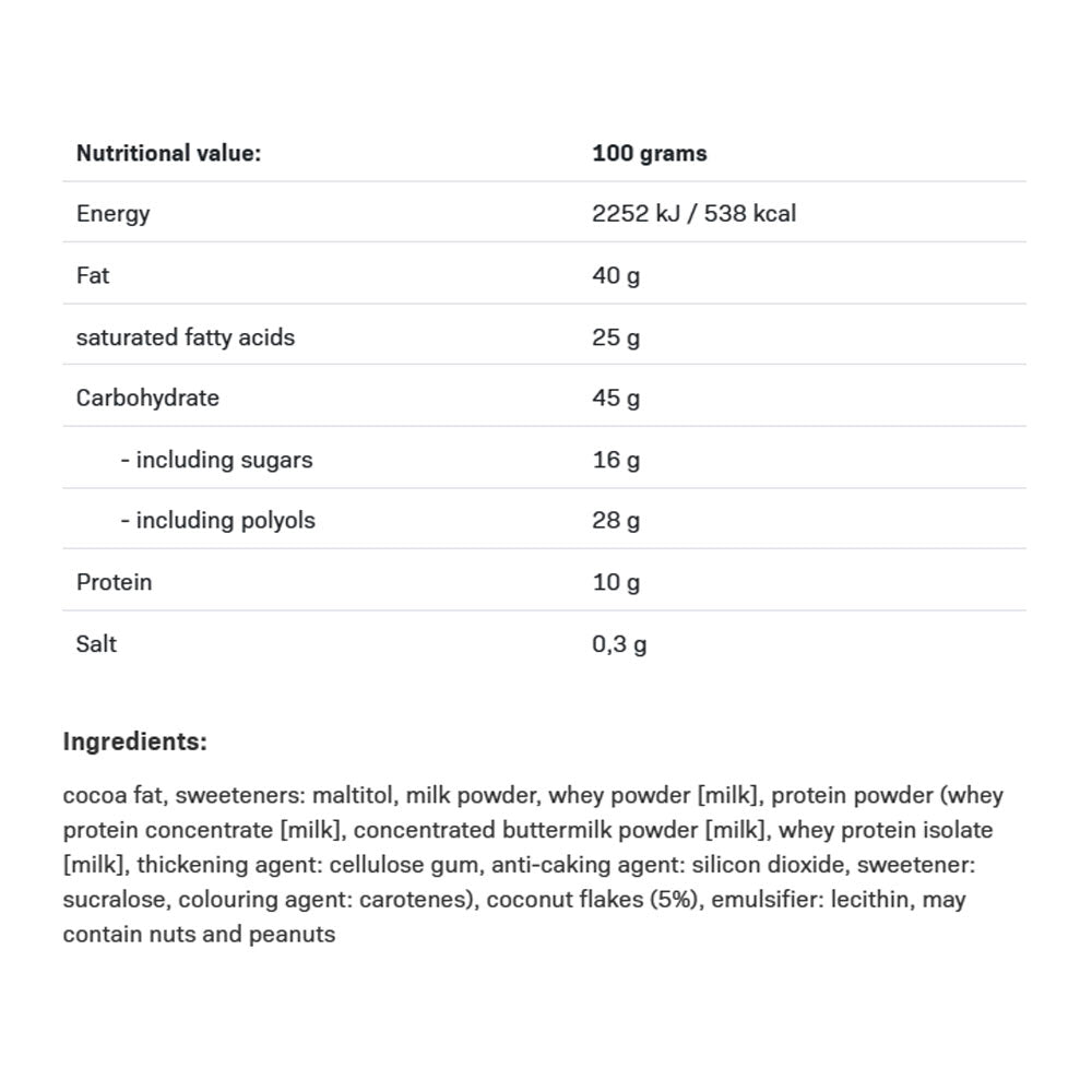 Allnutrition - Fitking Delicious Chocolate - White Chocolate Coconut - 100g