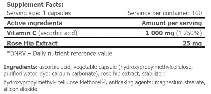 Amix - Vitamin C 1000mg With Rose Hips