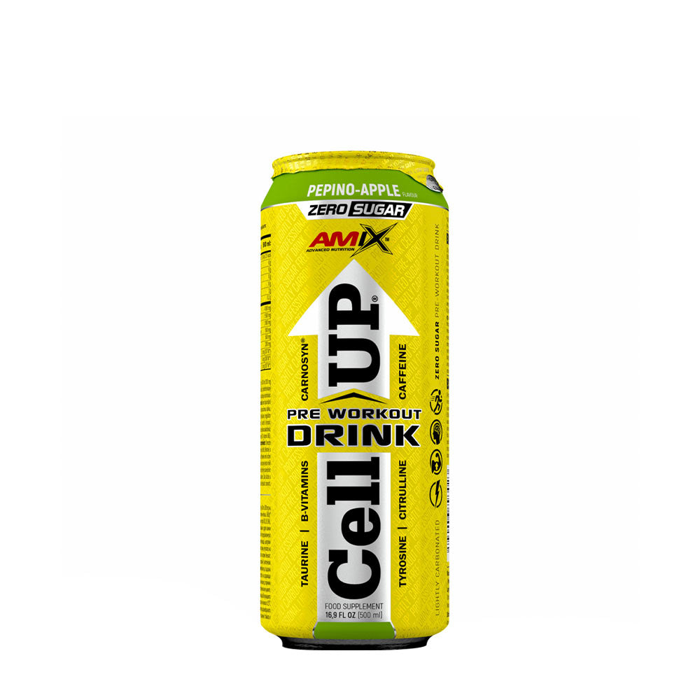 Amix Cell Up Pre Workout Zero Sugar ingredienser etikett