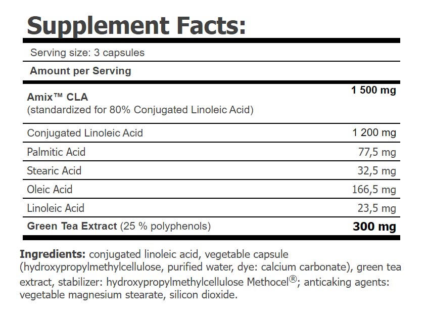 Amix - CLA 1200 + Green Tea - 120 Caps