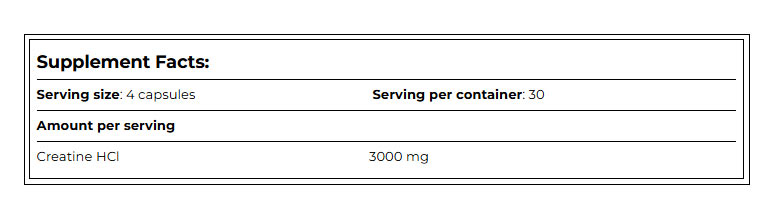 Amix - Creatine HCL - 120 Vcaps
