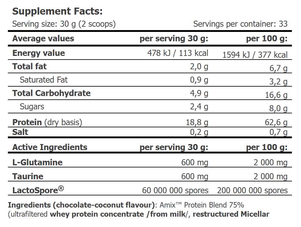 Amix - Gourmet Protein - 100% Premium Whey Instant Powder - 1000g