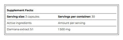 Amix - Provegan Damiana - 30 Dage - 90 Vege-Kapsler