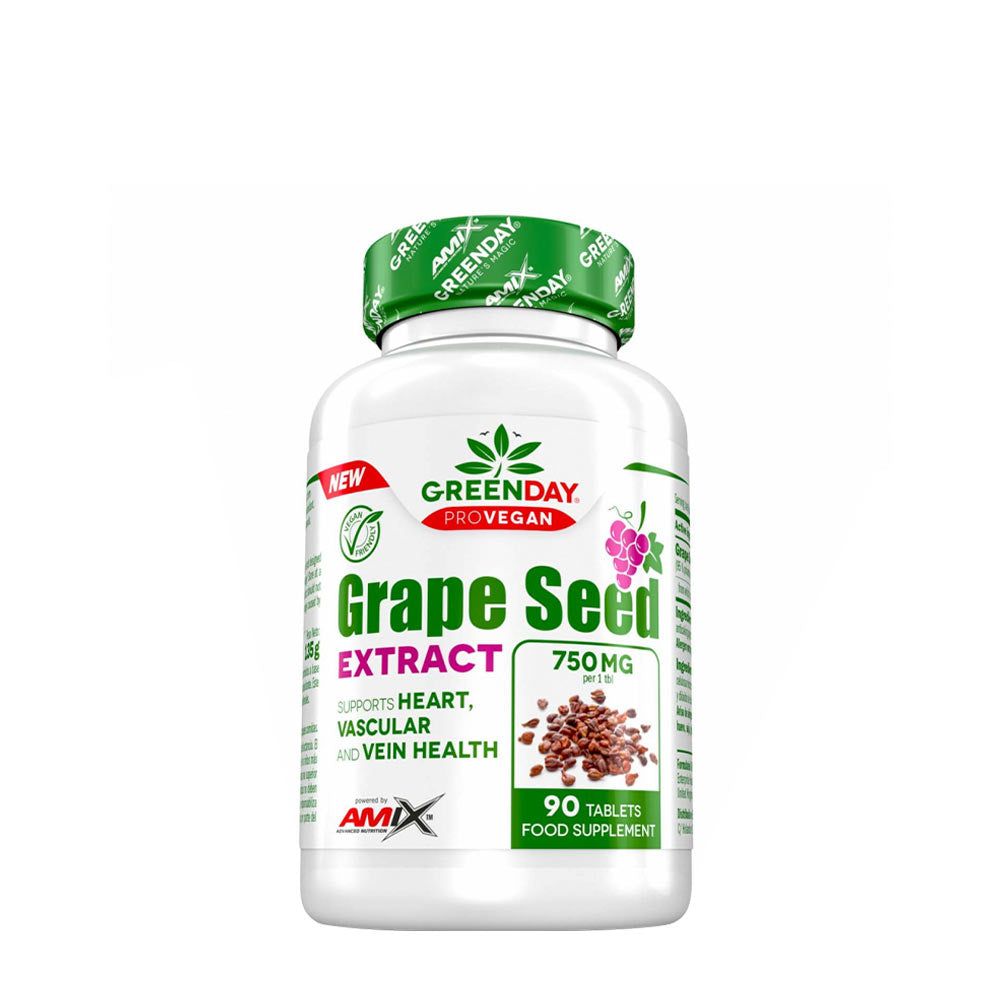 Amix Grape Seed Extract tabletterna öppen förpackning