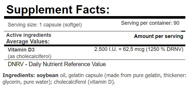 Amix - Vitamin D3 - 90 Sgels