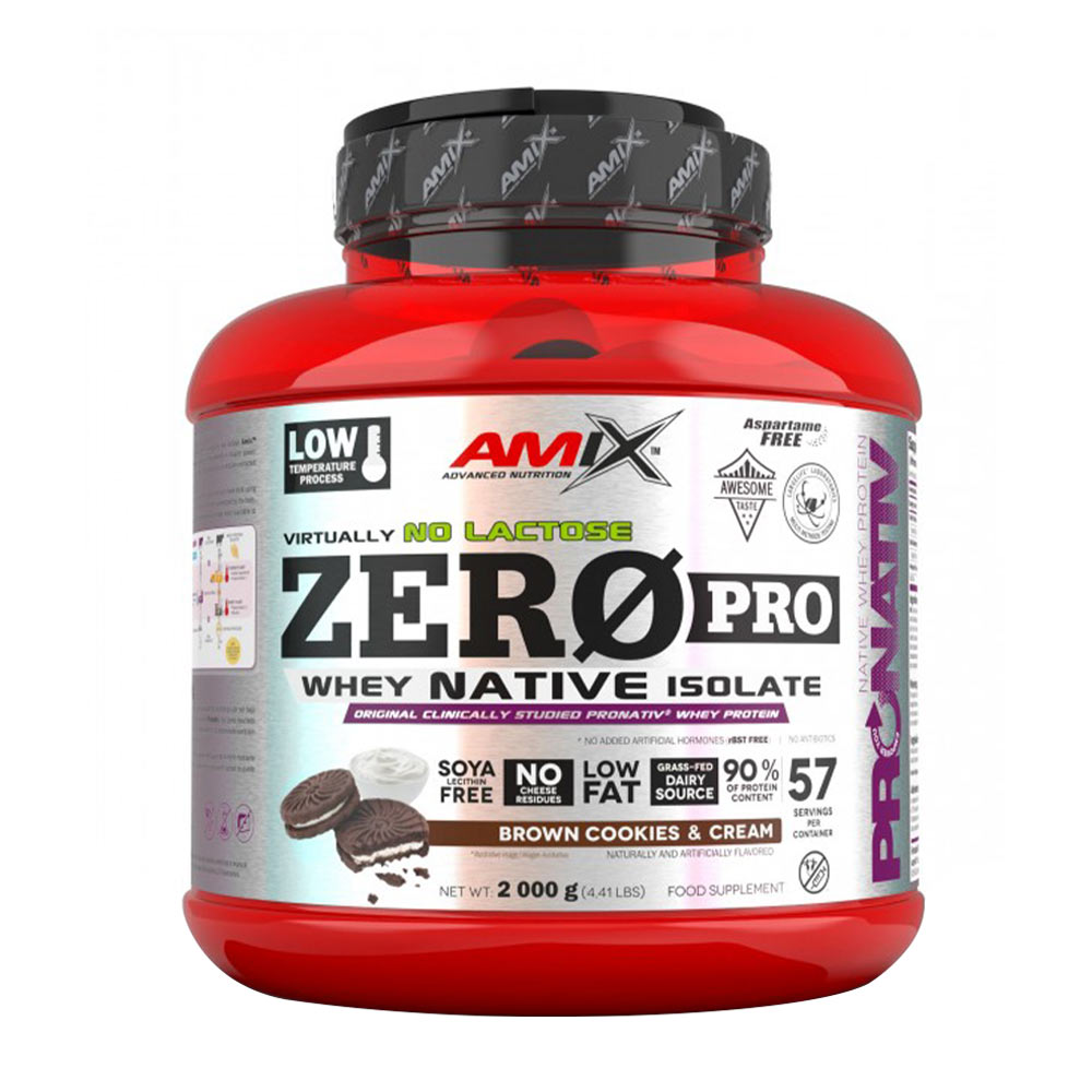 Zero Pro Whey Native Isolate baksida näringsfakta