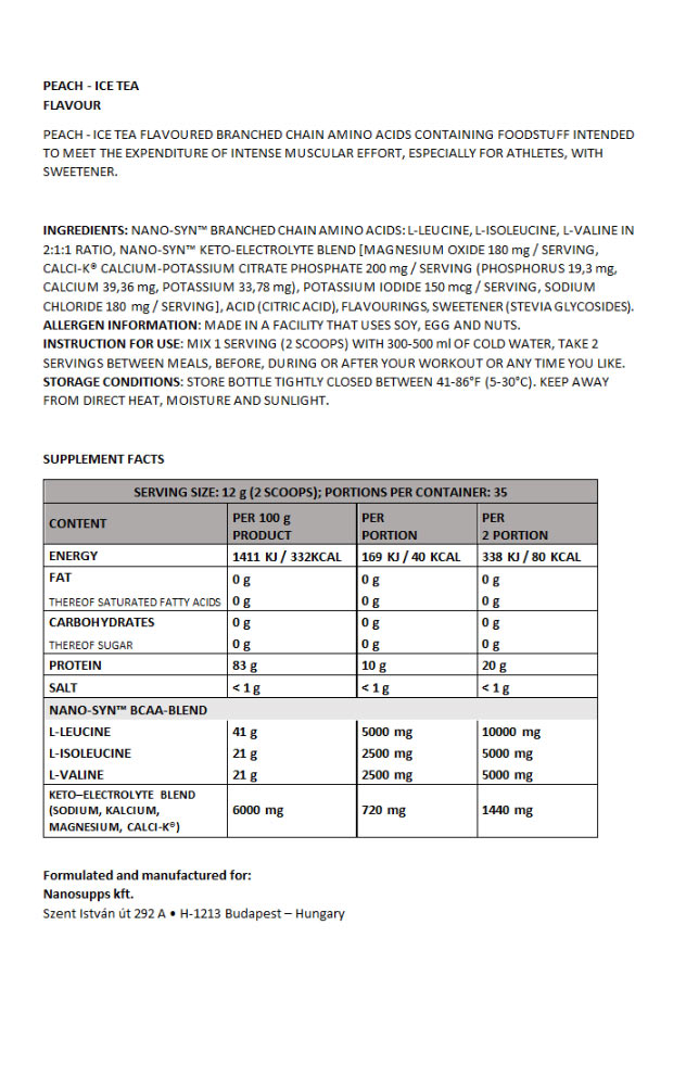 Nanosupps - BCAA nano