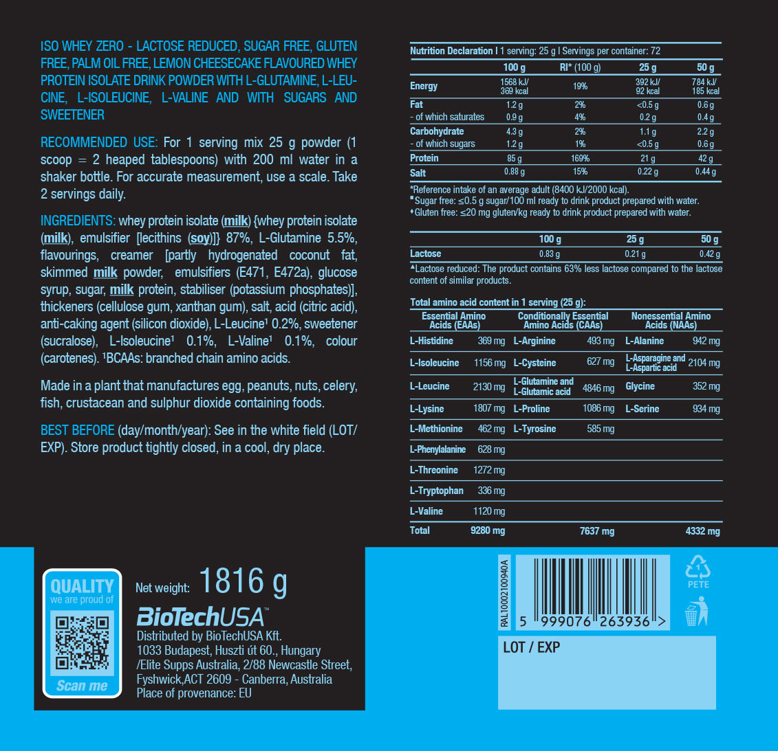 BioTechUSA - Iso Whey Zero