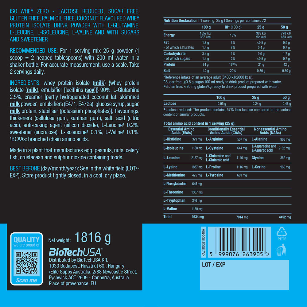 BioTechUSA - Iso Whey Zero